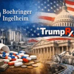 Representative image illustrating Boehringer Ingelheim’s $10B U.S. expansion and participation in TrumpRx.gov, highlighting the intersection of pharmaceutical manufacturing, direct drug pricing, and U.S. government policy.