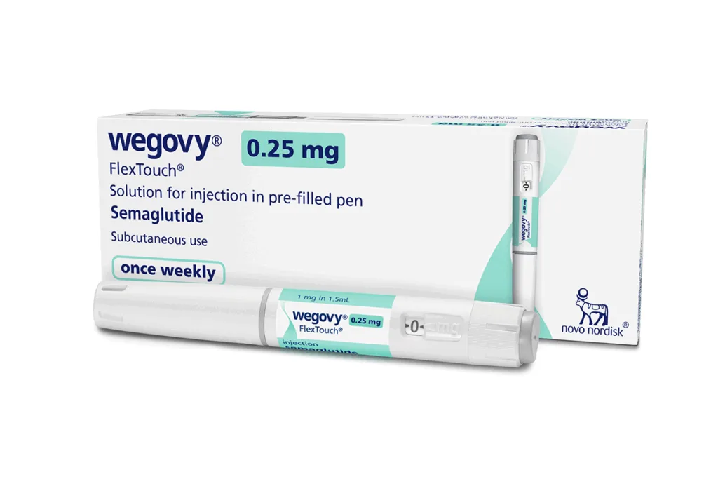 Novo Nordisk is seeking approval for 7.2 mg Wegovy (semaglutide) from the FDA .