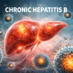 Representative image illustrating chronic hepatitis B infection and liver inflammation. AusperBio Therapeutics’ Phase III AHB‑137 trial highlights the industry push toward a functional cure beyond long‑term viral suppression.