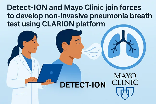 Detect-ION, Mayo Clinic join forces to develop non-invasive pneumonia breath test
