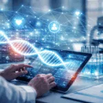 Representative image illustrating the use of federated real‑world healthcare data and genomic analytics in cancer risk prediction, reflecting how platforms like datma’s federated model could support Rhythm Biosciences’ geneType strategy in next‑generation cancer diagnostics.