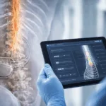 A representative image illustrating spinal cord stimulation using waveform-based programming, relevant to new research on personalized chronic pain therapy by Soin Neuroscience and BIOTRONIK Neuro.