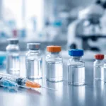 Representative image of adult vaccine development, highlighting the shift toward simplified dosing and platform innovation as Sanofi expands its immunization strategy.