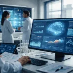 A representative image illustrating how agentic artificial intelligence platforms are being integrated into pharmaceutical analytics and decision‑making workflows, reflecting the growing role of AI frameworks like Lynx Analytics’ Lumen in life sciences strategy and planning.