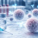 Representative image illustrating antibody-targeted therapy in lymphoma treatment, relevant to Japan’s approval of tafasitamab for relapsed follicular lymphoma.