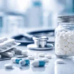 Representative image of pharmaceutical tablets and clinical tools, reflecting ongoing advancements in adjunctive therapies like CAPLYTA (lumateperone) for major depressive disorder.