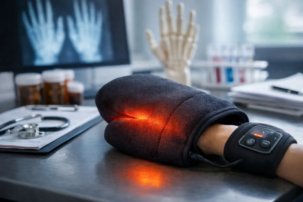 Hand and wrist heat therapy devices still face a credibility gap and InventHelp’s mitten illustrates why
