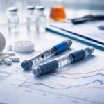 Representative image illustrating injectable obesity drug research, reflecting the competitive landscape highlighted by Novo Nordisk’s CagriSema trial results and ongoing comparisons with tirzepatide in next-generation weight-loss therapies.