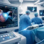 Representative image showing a pulsed field ablation catheter and cardiac mapping system used in atrial fibrillation procedures, reflecting industry efforts to improve safety, precision, and workflow efficiency in electrophysiology.