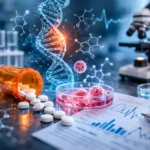 Representative image of laboratory research exploring therapies for Hutchinson-Gilford Progeria Syndrome as Sentynl Therapeutics licenses Progerinin (SLC-D011), a potential new treatment targeting the progerin protein that drives accelerated aging in children.