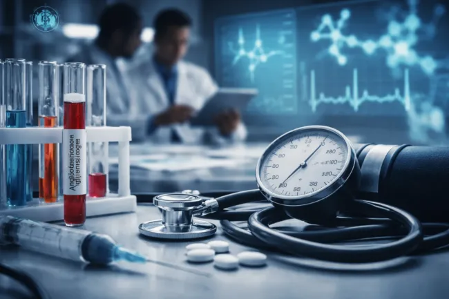 Representative image of blood pressure research and cardiovascular drug development, illustrating Kardigan’s tonlamarsen Phase 2 hypertension study and the growing focus on acute severe hypertension treatment.