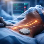 Representative image of a hypoglossal nerve stimulation implant procedure used in obstructive sleep apnea treatment, reflecting how LivaNova PLC’s aura6000 System FDA approval could expand eligibility beyond traditional PAP therapy patients.