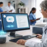 Representative image of a healthcare clinic using AI-powered voice and workflow tools, illustrating the trend behind Insight Health’s $11 million Series A and the wider push to reduce administrative burden in healthcare.
