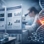 Representative image of a cancer research laboratory and DNA damage analysis, illustrating the translational science behind intoDNA’s sSTRIDE-NER and sSTRIDE-PARP1 assay presentations at AACR 2026.