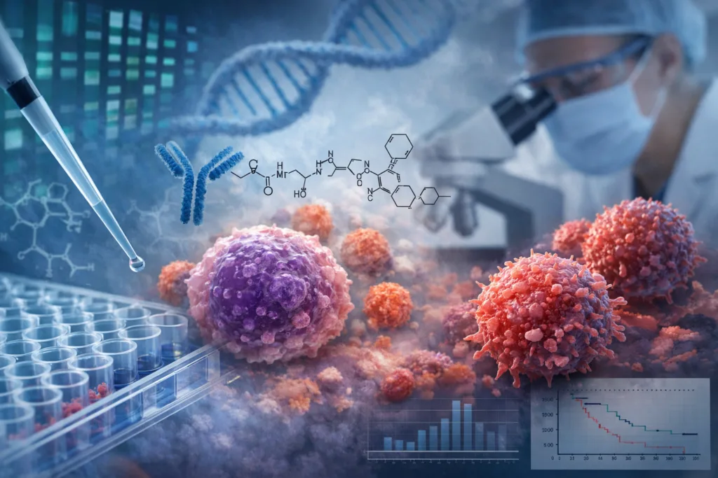 Representative image of acute myeloid leukemia research, illustrating how Orum Therapeutics’ ORM-1153 AACR 2026 data are drawing attention to CD123-targeting degrader-antibody conjugates in AML.