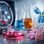 Representative image of Zai Lab’s zocilurtatug pelitecan story at AACR 2026, highlighting its potential impact on small cell lung cancer brain metastases and neuroendocrine carcinomas.