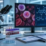 Representative image of biotech research technology for chronic myeloid leukemia drug development, highlighting how Merck & Co.’s Terns Pharmaceuticals acquisition could sharpen the race for next-generation targeted oncology therapies.