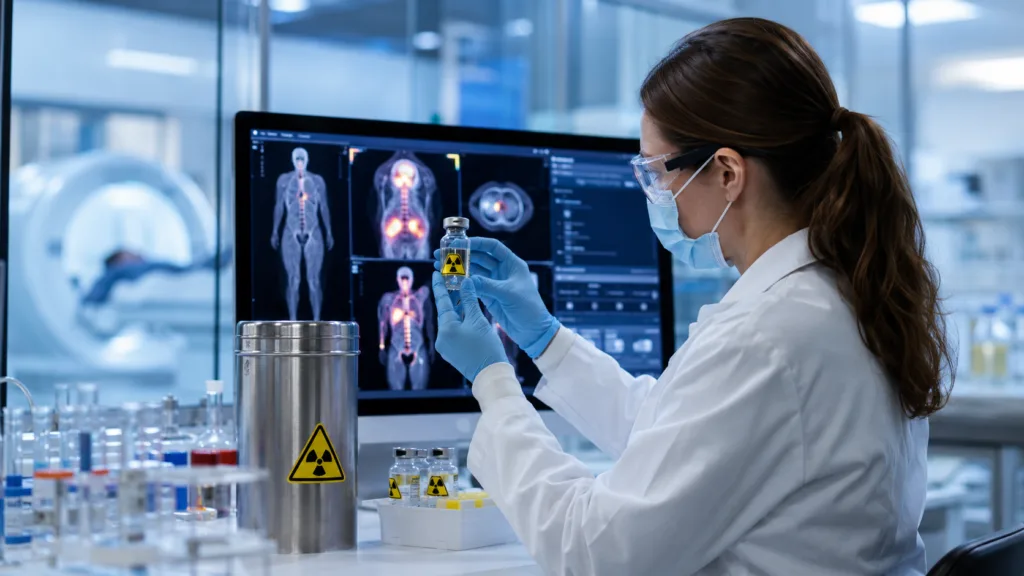 Representative image: Actinium Pharmaceuticals’ ATNM-400 update and new Actimab-A and Iomab-ACT patent allowances underscore rising investor and clinical interest in targeted radiotherapy, actinium-225 cancer treatments and next-generation radiopharmaceuticals.