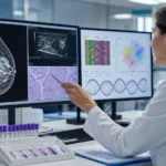 Representative image of breast cancer genomic testing and pathology analysis, highlighting how Agendia’s MammaPrint and BluePrint data could support more biology-led treatment decisions in early-stage Basal-Type breast cancer.