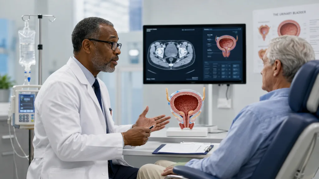Representative image: AstraZeneca’s Imfinzi approval with BCG brings immunotherapy into earlier bladder cancer care, reshaping treatment options for high-risk non-muscle-invasive bladder cancer.
