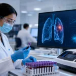 Representative image: AI-powered blood-based lung cancer screening is gaining momentum as DELFI Diagnostics secures New York approval for FirstLook Lung, expanding nationwide access to its laboratory-developed cancer detection test.