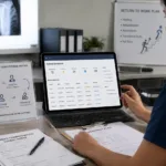 Representative image of an orthopaedic workers’ compensation referral portal in use, highlighting how digital case tracking can help employers, adjusters and healthcare providers streamline injury-care coordination and return-to-work planning.