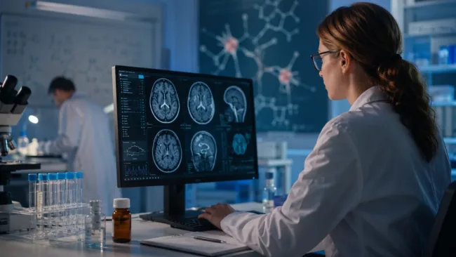Representative image of neuropsychiatry drug research, highlighting Draig Therapeutics’ DT-101 Phase 1 data, AMPA receptor potentiation and the search for new major depressive disorder treatments.