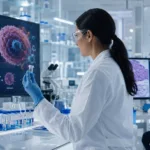 Representative image: Scientists review antibody-drug conjugate research in an oncology laboratory as Gilead Sciences’ Tubulis acquisition sharpens focus on next-generation ADC platforms, solid tumour pipelines and cancer drug development strategy.