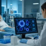 Representative image of a clinical oncology research setting as PeproMene Bio’s PMB-CT01 BAFF-R CAR T data highlight a potential new treatment path for relapsed B-cell lymphoma after CD19 CAR T failure.