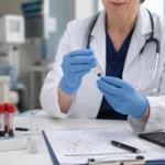 Representative image: A healthcare professional prepares a subcutaneous injection in a clinical setting, reflecting the treatment shift highlighted by Pfizer’s Hympavzi EU indication expansion for hemophilia A and hemophilia B patients with inhibitors.