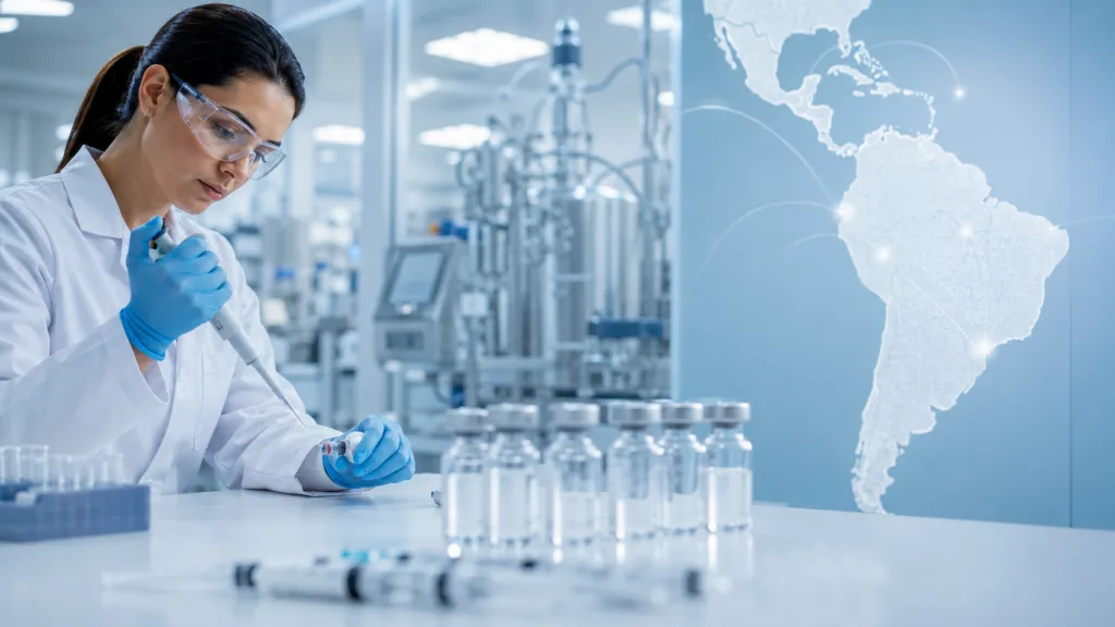 Representative image of biosimilar development and biologics manufacturing for autoimmune disease treatment, highlighting the Polpharma Biologics and Tuteur licensing deal to expand affordable therapy access across Latin America.