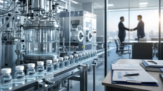 Representative image of a modern pharmaceutical manufacturing facility, highlighting how Siegfried Holding AG’s acquisition of Noramco, Extractas Biosciences and Purisys could strengthen its position in complex API production, controlled-substance manufacturing and the global CDMO supply chain.