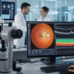 Representative image: Ophthalmology researchers evaluate retinal imaging data as Spinogenix’s tazbentetol preclinical results raise new questions about synaptic regeneration, glaucoma neuroprotection, and diabetic retinopathy treatment strategies.