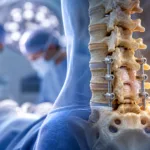 Representative image of lumbar spinal fusion surgery and bone regeneration technology, illustrating Theradaptive’s OsteoAdapt SP pivotal OASIS trial and its potential role in advancing next-generation orthobiologics for degenerative spinal disease.