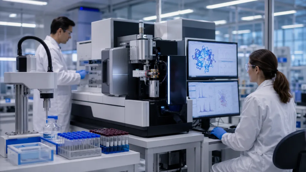 Representative image of an advanced mass spectrometry laboratory, highlighting how Thermo Fisher Scientific’s next-generation Orbitrap innovations at ASMS 2026 could support faster drug discovery, deeper proteomics research and the development of new therapies.