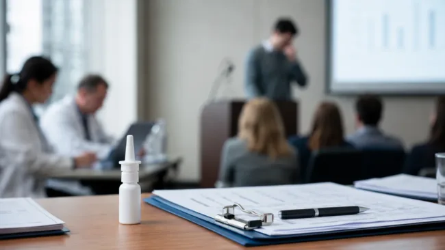 Representative image: Vistagen’s fasedienol Phase 3 trial highlights the growing search for rapid, as-needed nasal spray treatments for social anxiety disorder, especially in high-pressure public speaking and performance settings.