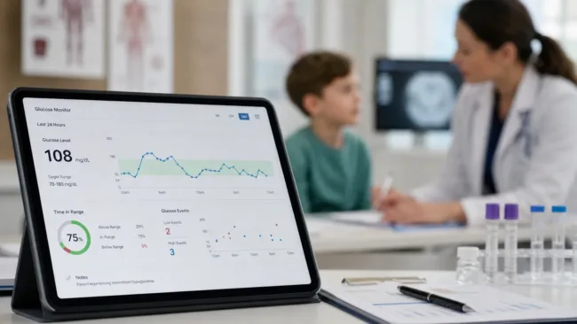 Representative image: Continuous glucose monitoring data in a clinical setting highlights the regulatory and clinical questions surrounding Rezolute’s ersodetug data for congenital hyperinsulinism after the Phase 3 sunRIZE study.