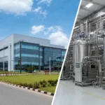 Representative image of a modern biologics manufacturing facility. Aurobindo Pharma’s TheraNym Biologics launch highlights India’s push into high-capacity CDMO infrastructure, advanced bioreactor manufacturing, and global biologics outsourcing.