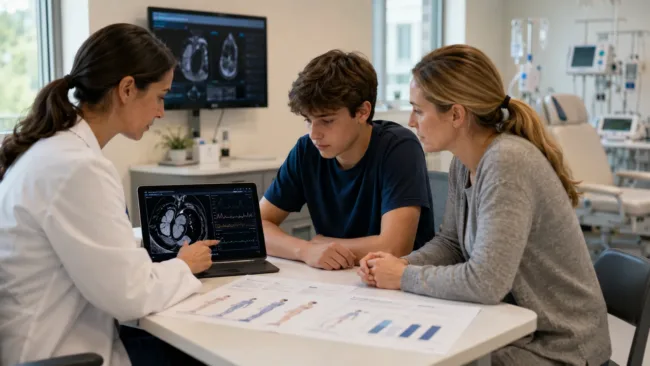 Representative image of clinicians reviewing cardiac and upper-limb assessments as Capricor prepares deramiocel for a decisive FDA advisory committee in Duchenne muscular dystrophy.