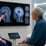 Representative image of a neurology consultation for normal pressure hydrocephalus, illustrating how CereVasc’s eShunt System could advance minimally invasive treatment beyond traditional shunt surgery.