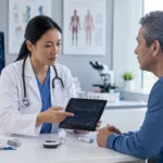 Representative image of a physician reviewing glucose trend data with a diabetes patient, reflecting Cirius Therapeutics’ CIR-0602K research and the growing search for new insulin-sensitizing therapies beyond GLP-1 drugs.