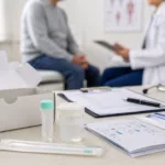 Representative image: A noninvasive colorectal cancer screening kit in a clinical setting, reflecting how Medicare coverage for Geneoscopy’s ColoSense could expand access to stool RNA-based colorectal cancer testing.