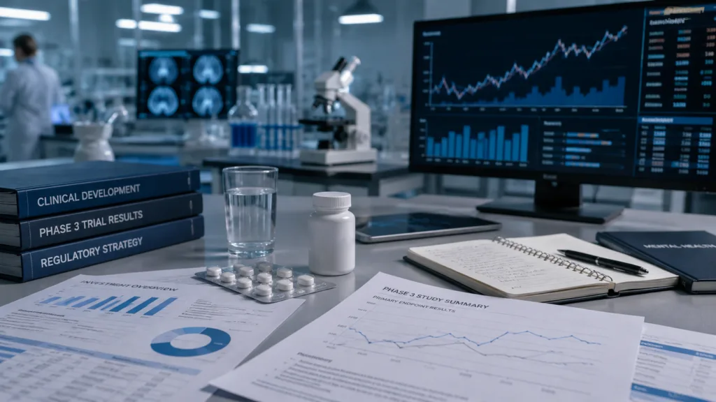 Representative image: Definium Therapeutics’ $805 million public offering strengthens its ability to advance DT120 ODT after positive Phase 3 depression trial results, while regulatory and commercial execution remain the next major tests.