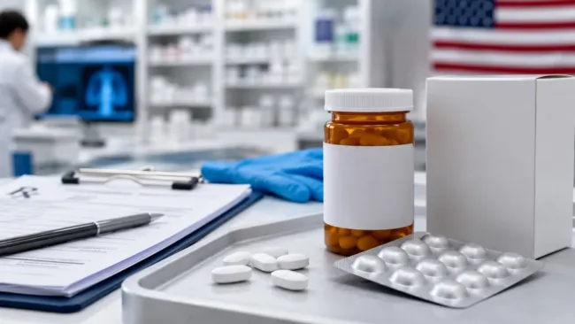 Representative image of generic oncology tablets in a clinical pharmacy setting, illustrating Dr. Reddy’s Laboratories’ Bosutinib 400mg launch in the United States and its potential impact on chronic myelogenous leukemia drug access.