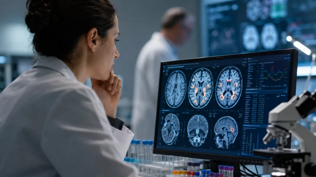 Representative image of Alzheimer’s disease research as Elixiron’s enrupatinib data put neuroinflammation, brain imaging, and oral drug development under sharper clinical focus.
