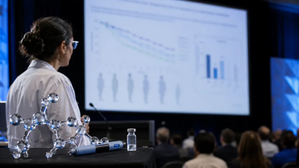 Representative image: Genentech’s obesity drug data update at ADA 2026 underscores rising interest in enicepatide, petrelintide and next-generation weight management therapies.