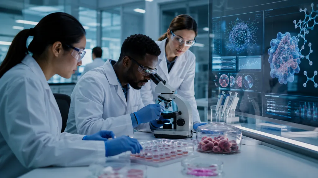 Representative image: Scientists use human cell models, organoid research and artificial intelligence tools as the Greenstone Biosciences and Intel collaboration seeks to scale human-centric drug discovery and improve early drug safety prediction.