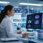Representative image: Cancer research team reviews tumor data as Harbour BioMed’s HBM7004 advances toward clinical testing for advanced solid tumors.