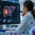 Representative image of liver cancer research and CAR-T therapy development, reflecting growing industry interest in Oricell’s Ori-C101 data for late-line hepatocellular carcinoma.