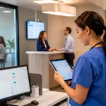 Representative image of a modern connected healthcare clinic, illustrating Semble’s £30 million funding round and its push to expand digital health software across Europe.